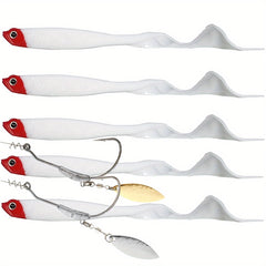 Bionic Soft Baits with Twister Tail for Fishing, 5pcs, Saltwater Freshwater