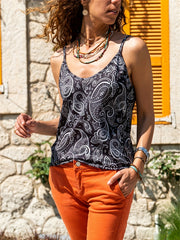 Floral Print Cami Top Sleeveless Crew Neck Casual Every Top