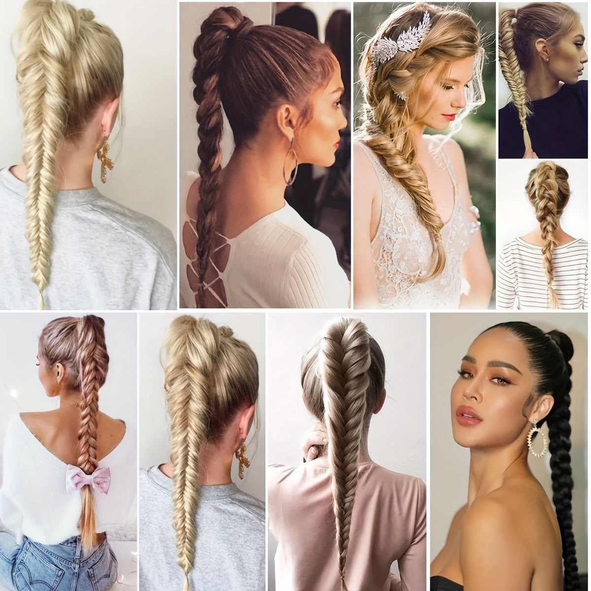 55 88 Cm Ombre Blonde Long Straight Synthetic Hair Extension 140g