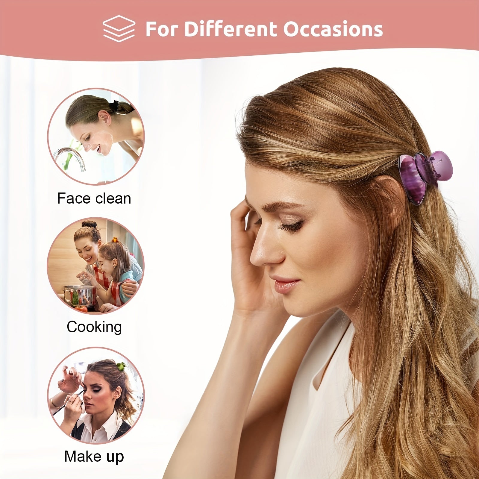 12pcs Small Acrylic Hair Claw Hair Accessories