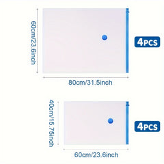 4pcs Vacuum Storage Bags Space Saver Bags for Comforters and Blanket