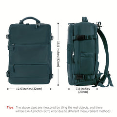 Waterproof Mountaineering Hiking Backpack Fits 14 15 6 Laptops Shoe Pocket & USB