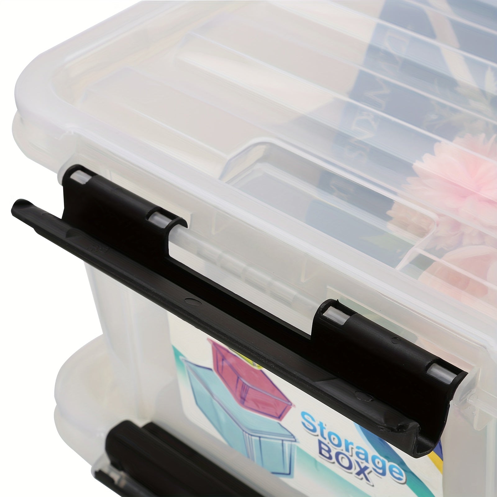 3pcs Storage Baskets with Locking Lid Large Handles for Clothes Blankets Toys