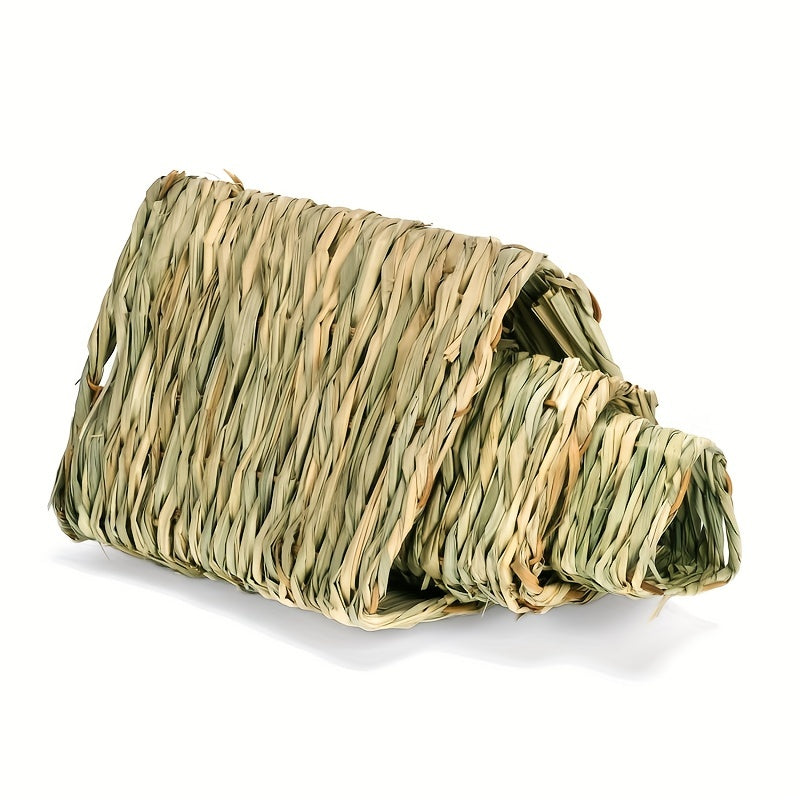 Straw Hand Woven Small Pet House Hamster Tunnel Toy