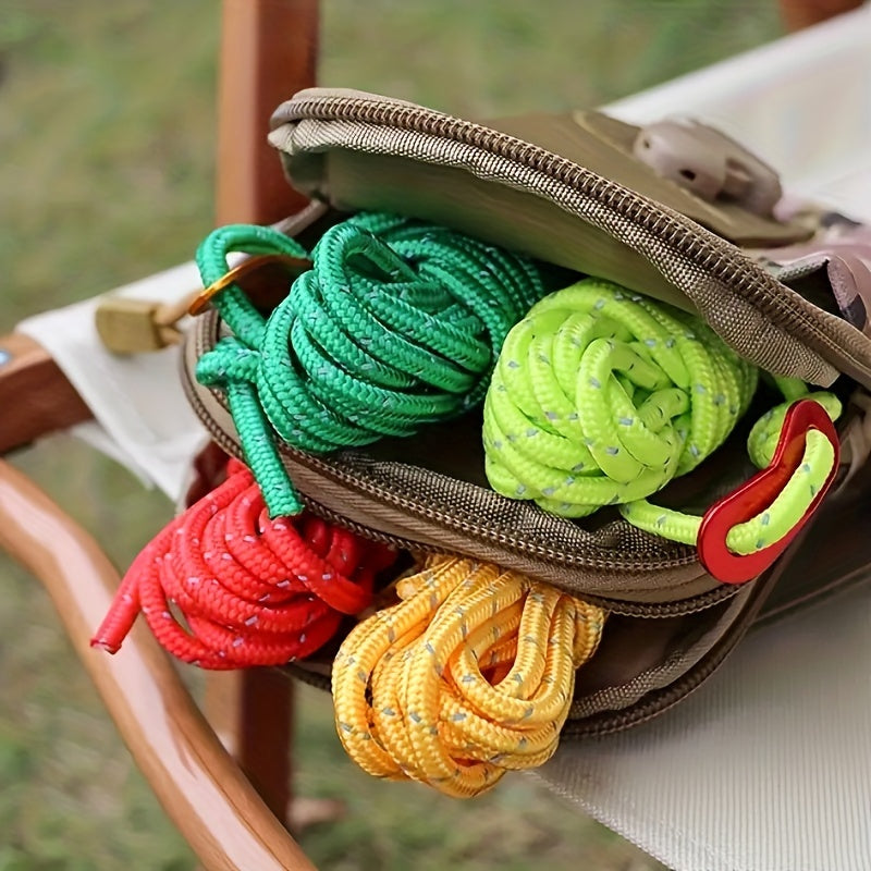 2pcs Windproof Reflective Rope for Camping with Buckle