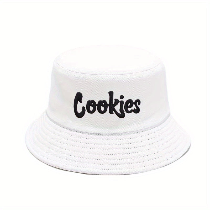 Letter Embroidered Bucket Hat Classic Candy Sunscreen Sun Hat Unisex