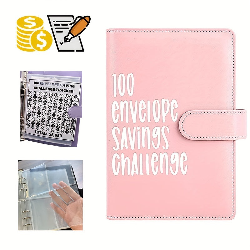 Challenge Cash Budget A5 Notebook PU Loose leaf Couple Planning Book