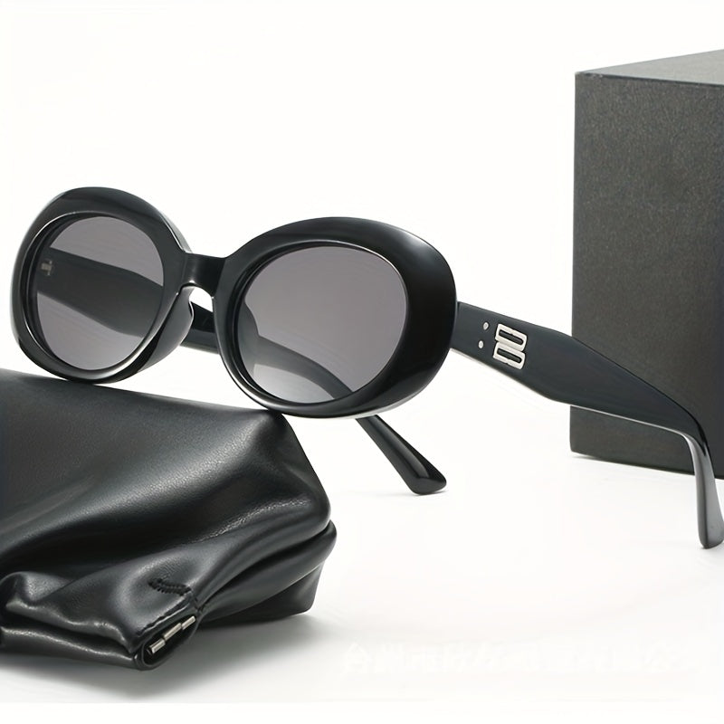 Men's Oval Frame Sunglasses UV Protection