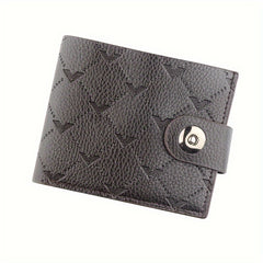 Men's Casual Coin Wallet PU Leather Zipper Closure Multiple Credit Card Holder