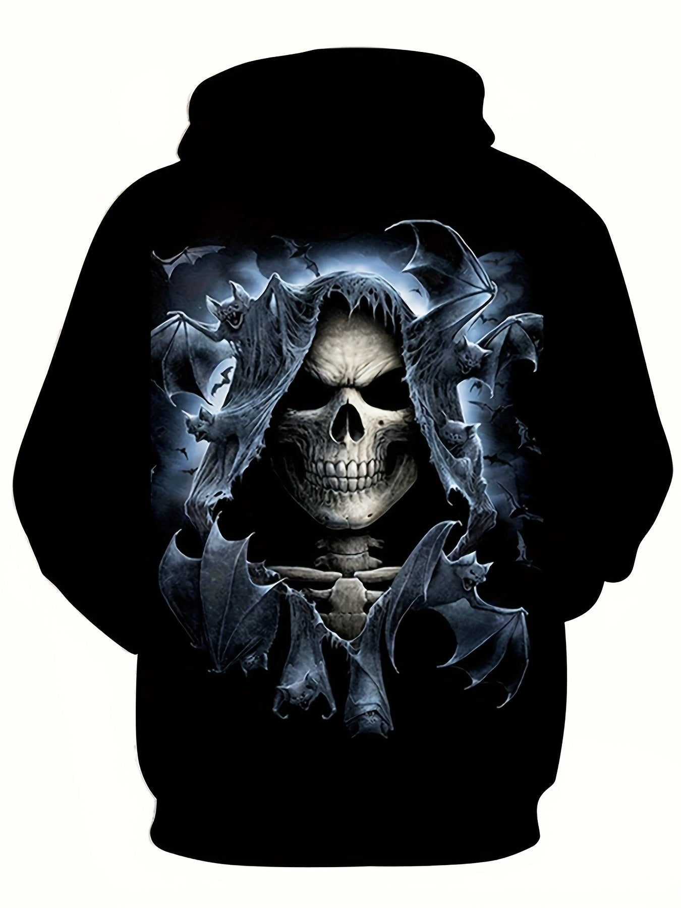 Horror Skull Print Hoodie for Men