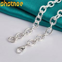 925 Silver Double Heart Pendant Necklace 18-Inch Chain