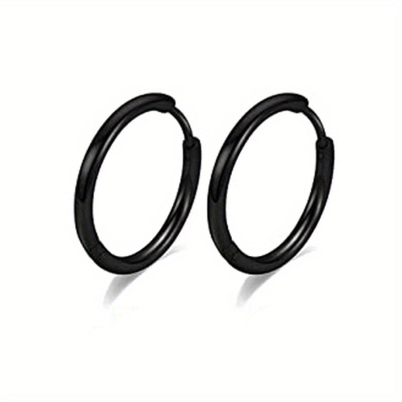 Boho Minimalist Hoop Earrings Stainless Steel 18K Plated Gift