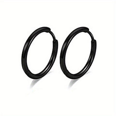Boho Minimalist Hoop Earrings Stainless Steel 18K Plated Gift