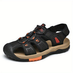 Men's Closed Toe Platform Sandals Breathable Anti-Skid Beach Shoes