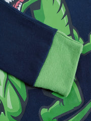 Boys Dino Print Pajama Set Long Sleeve Top & Pants