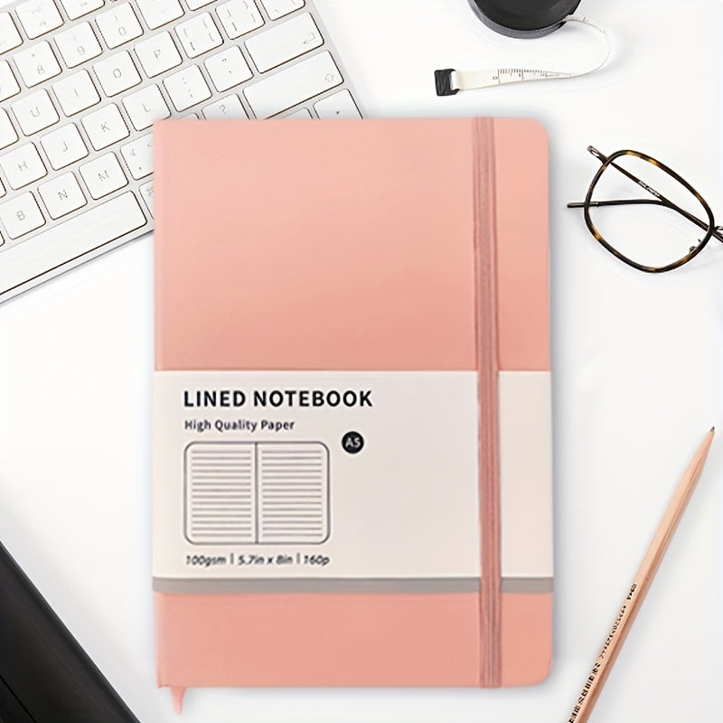 A5 Hardcover Notebook Macaron Color Horizontal Line Inner Page