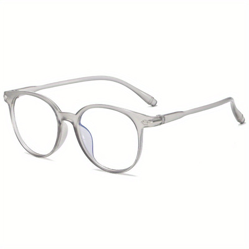 Men's Round Frame Reading Glasses Anti Light Casual Eyeglasses
