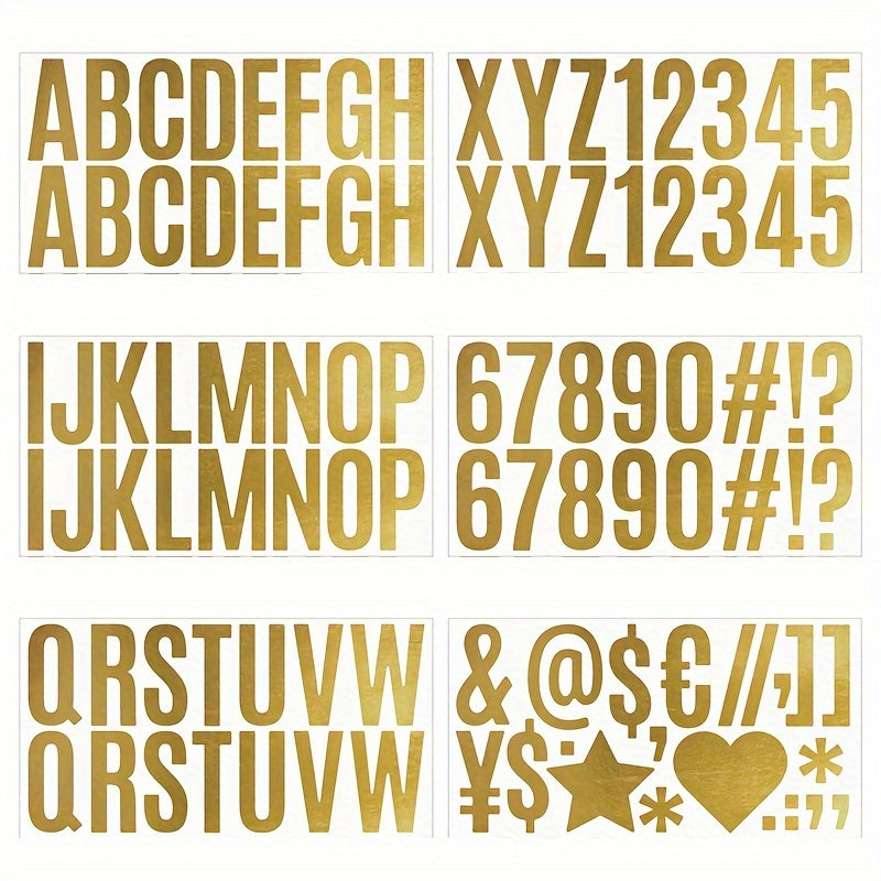 Large Golden Letter Stickers Self-Adhesive DIY Christmas