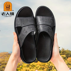 Men's Casual Slip On Slide Sandals Outdoor Walking Shoes