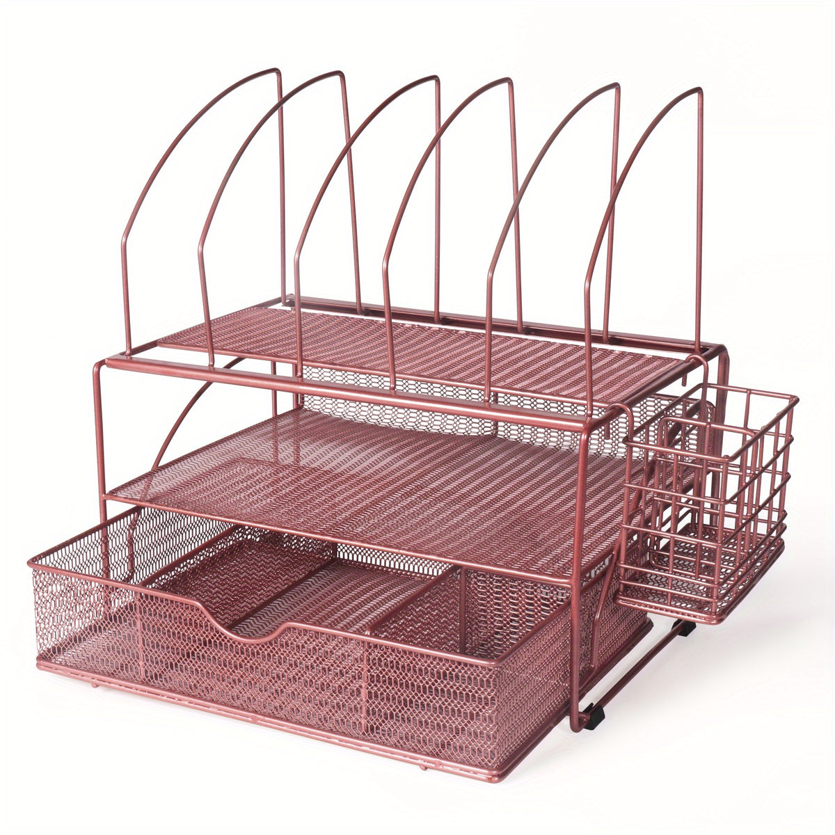 Comix Desk Organizer 2 Tier File Holder with Drawer & Pen Holder