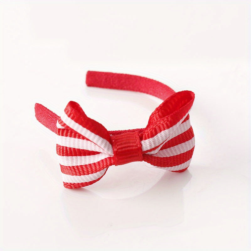 Doll House Hair Bands & Polka Dot Check Fabric - DIY Doll Decor