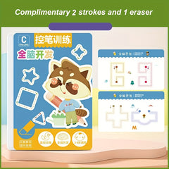 Reusable Practice Book Set with Pens and Stickers