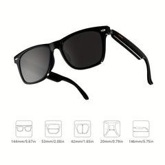 Men's Smart Wireless Glasses Music Calling Sunglasses