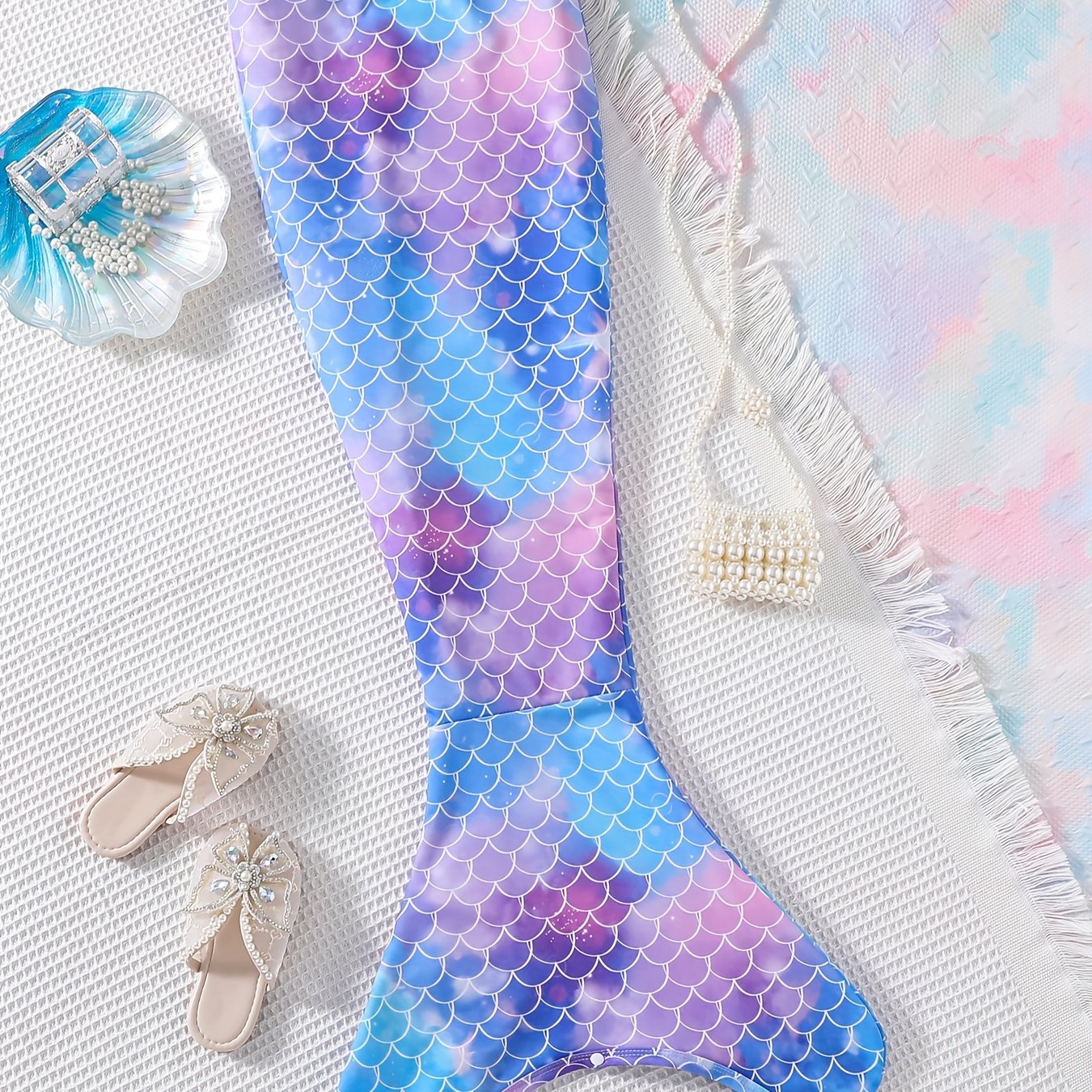 Kids Mermaid Tail Bikini Bottom Costume Swimwear