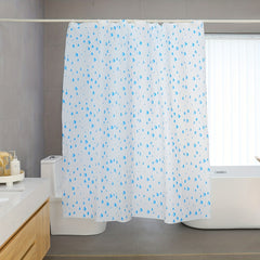 Small Fresh Waterproof Bathroom Shower Curtain - Water Drop Pattern