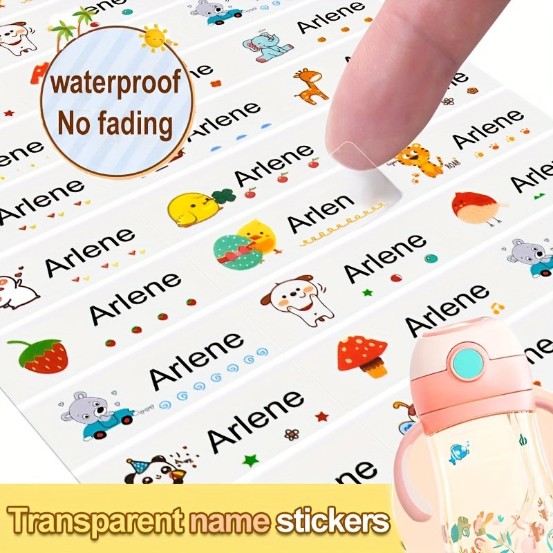 Transparent Custom Name Sticker Waterproof Personalized Label Tag
