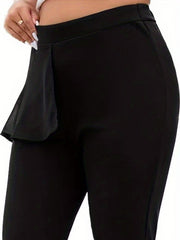  Women's Mesh High Rise Flared Leg Pants