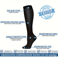 10 Pairs Compression Socks 15-20 mmHg for Sports
