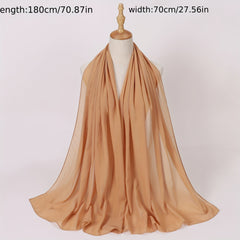 Chiffon Scarf Hijab Shawl Casual Head Wrap Turban Windproof Outdoor Travel