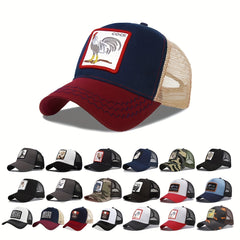Mesh Breathable Trucker Hat Cartoon Patch Baseball Cap Women