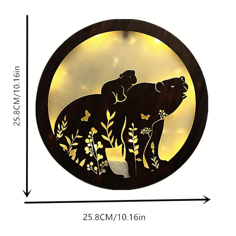 LED Light Carving Fairy Tale Wooden Hanging Sign