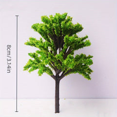 Green Plastic Model Tree for Fairy Gardens DIY Crafts and Micro Landscape Decor