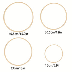 Dream Catcher Bamboo Circle Wall Art Flower Light Cross Stitch Shed Tool