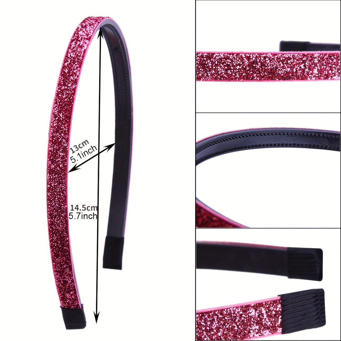 Sequin Head Hoop Glitter Hair Band Sparkling Headband Y2K Hair Accessories