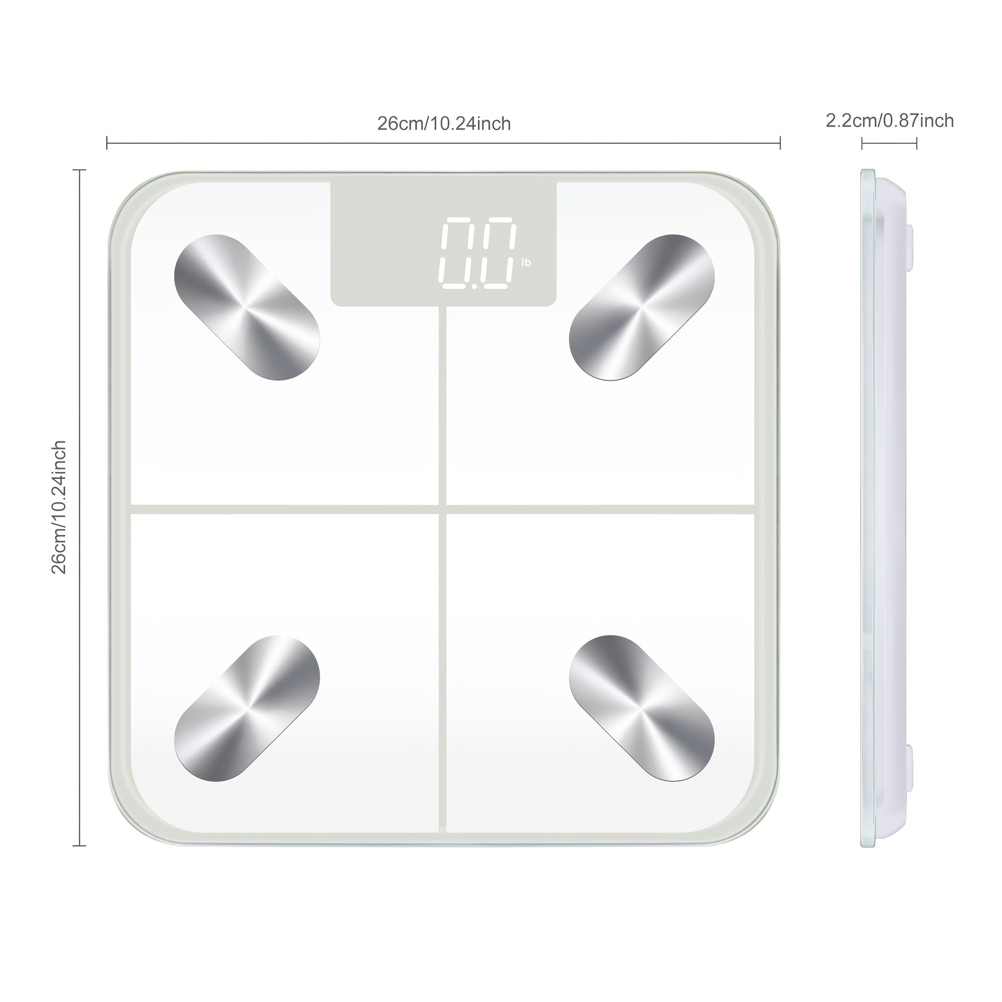 Smart Body Fat Scale Digital Bathroom Scale with Smartphone App
