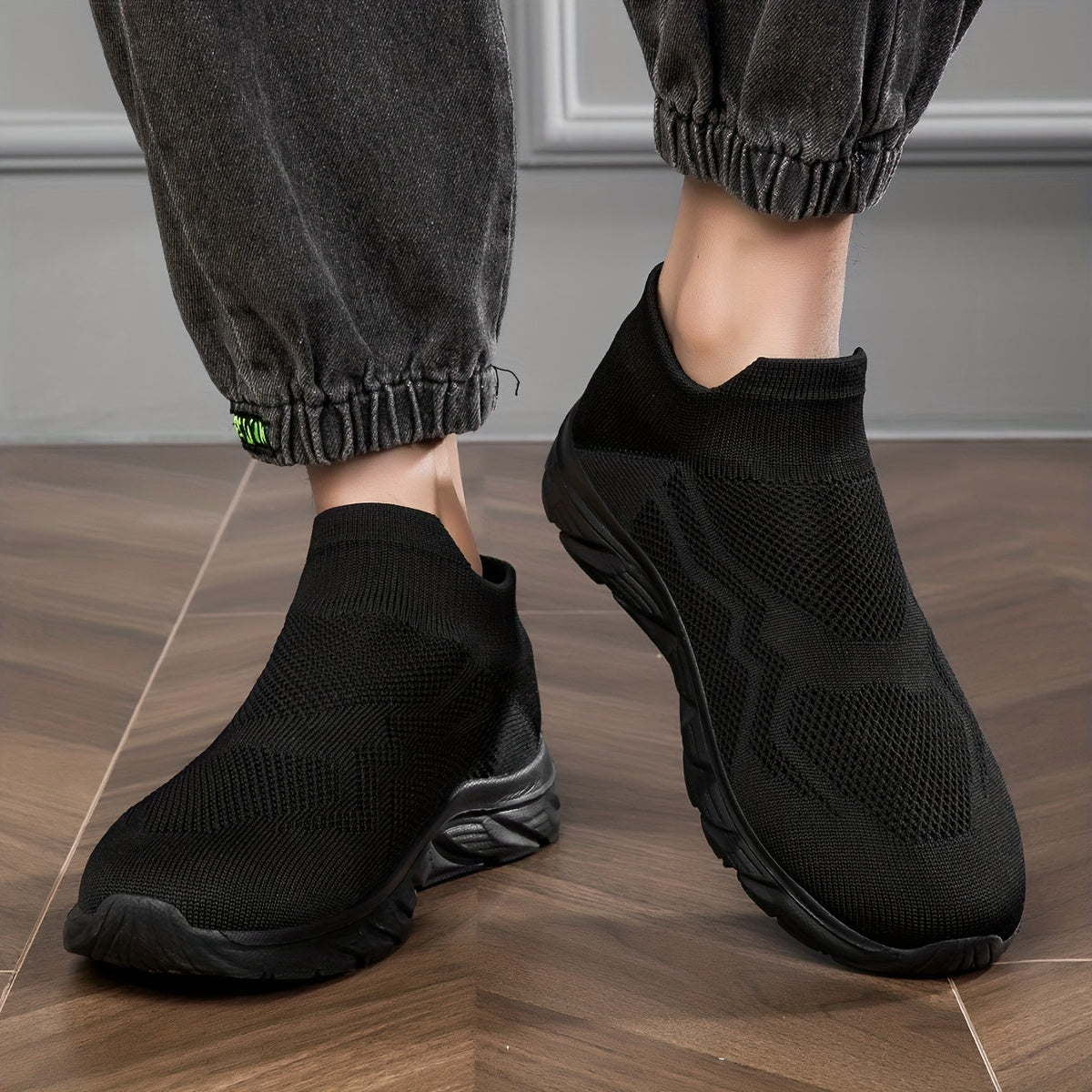 Men's Knitted Lightweight Slip On Casual Shoes Summer