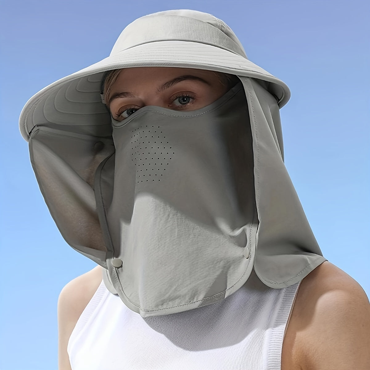 UV Protection Boonie Hat with Neck Flap - Wide Brim Sun Hat