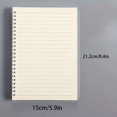 A5 Grid Notebook 21 Coil Diary Book Transparent PP Notebook