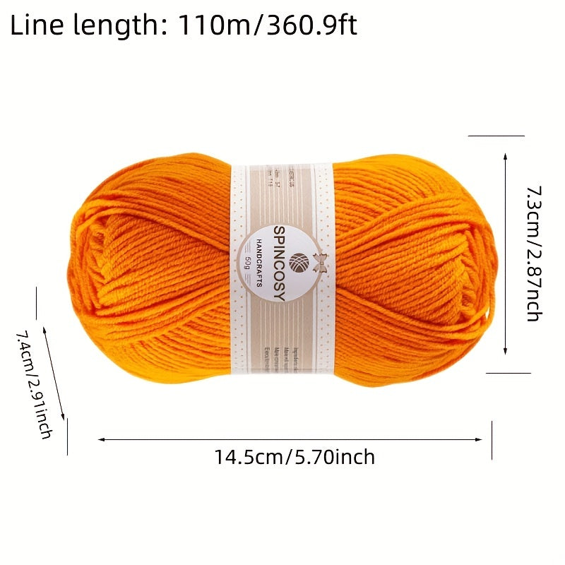 6pcs 4 Strand Wool Acrylic Fabric for DIY Arts Crafts Sewing Party Supplies