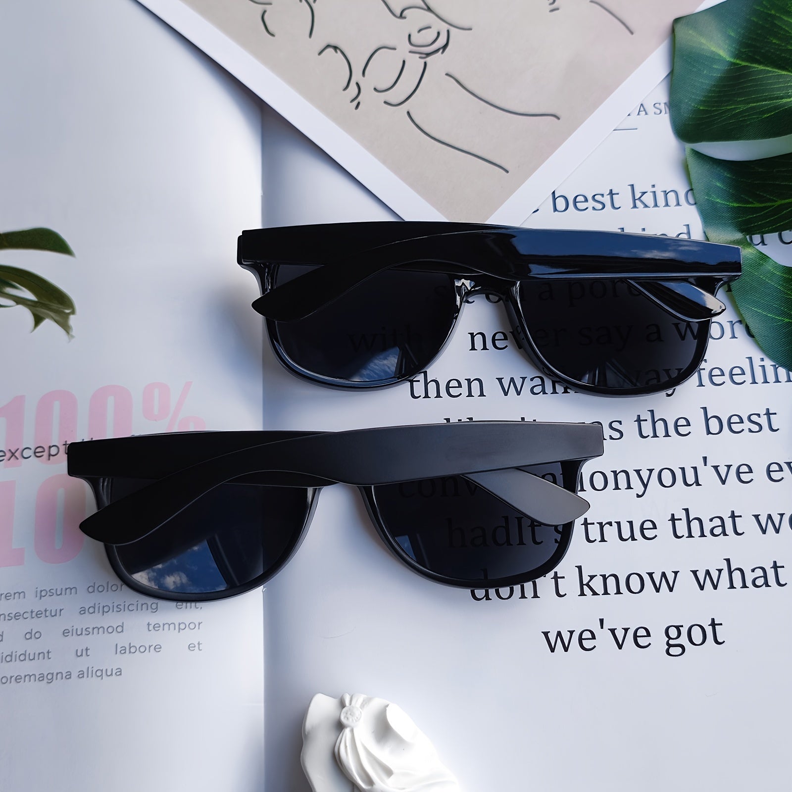 Rereo Square Sunglasses Men Women Oversized Stylish Sun Glasses