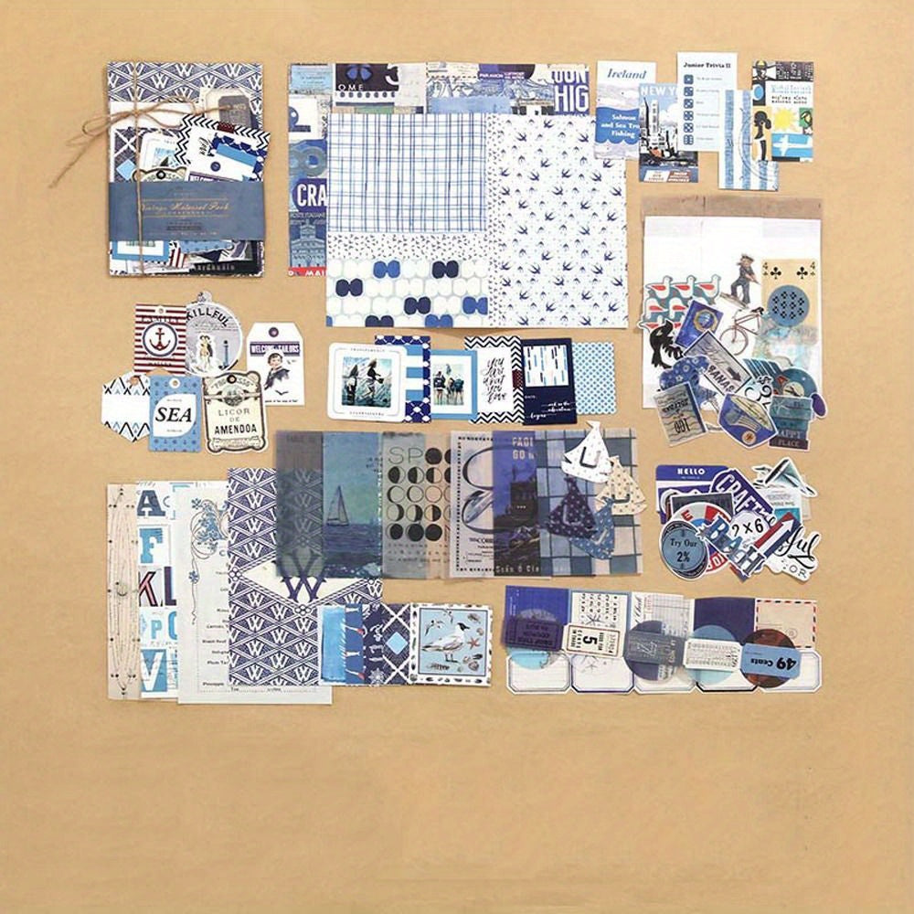 88pcs Retro Scrapbooking Pack for Journals & Diaries