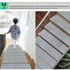 15pcs Non Slip Carpet Stair Treads 29.92x7.87in for Wood