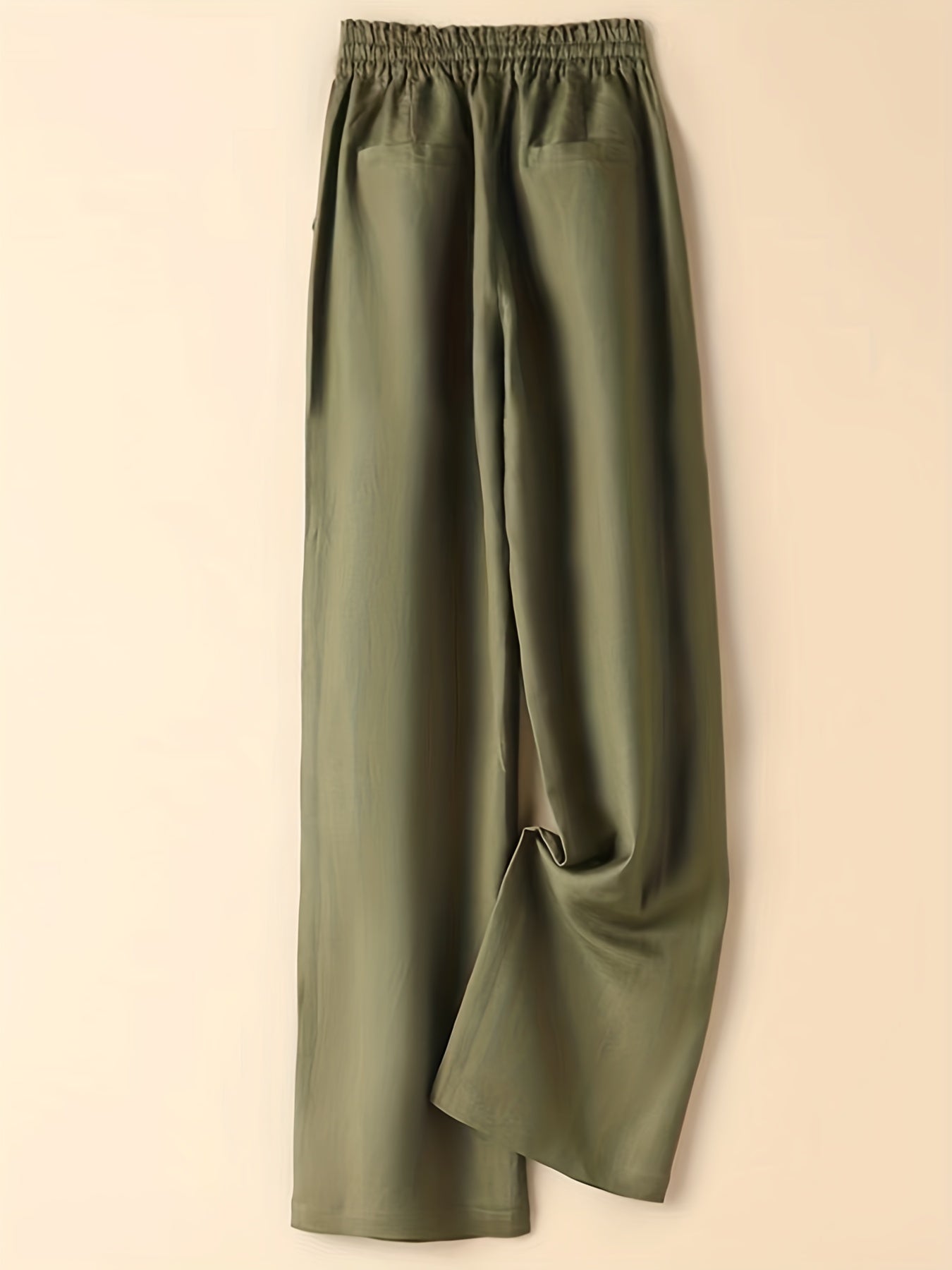 Wide Leg Elastic Waist Pants for Women