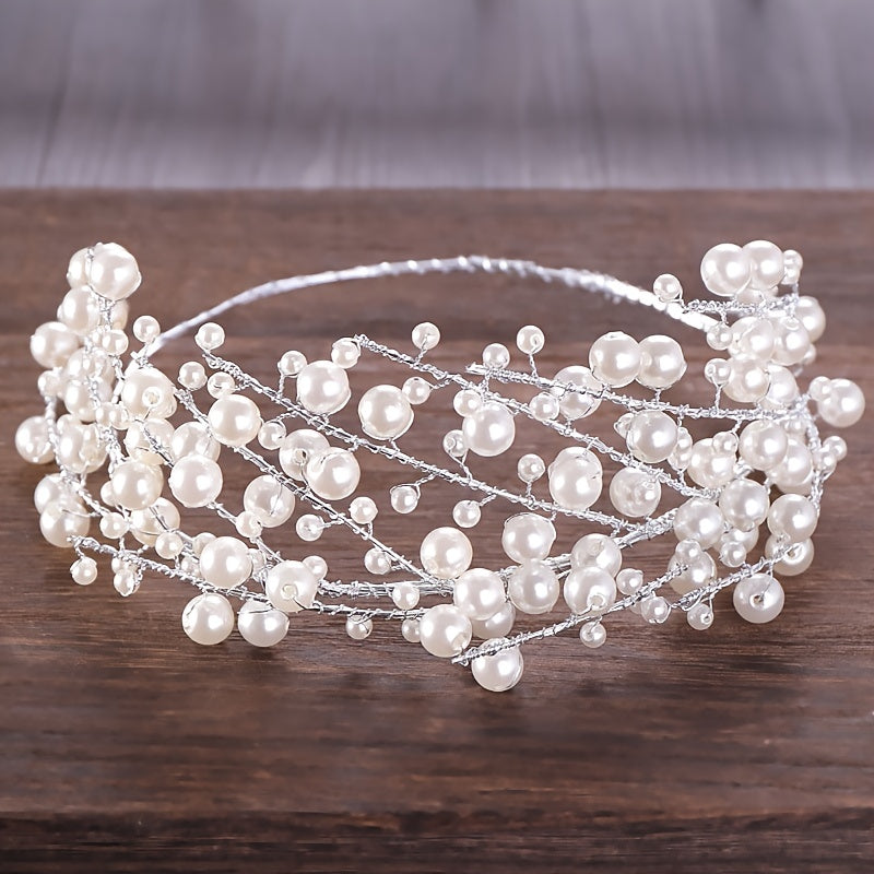 Silvery Crystal Headband Wedding Crowns Hair Accessories Tiara Hairband