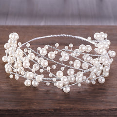 Silvery Crystal Headband Wedding Crowns Hair Accessories Tiara Hairband