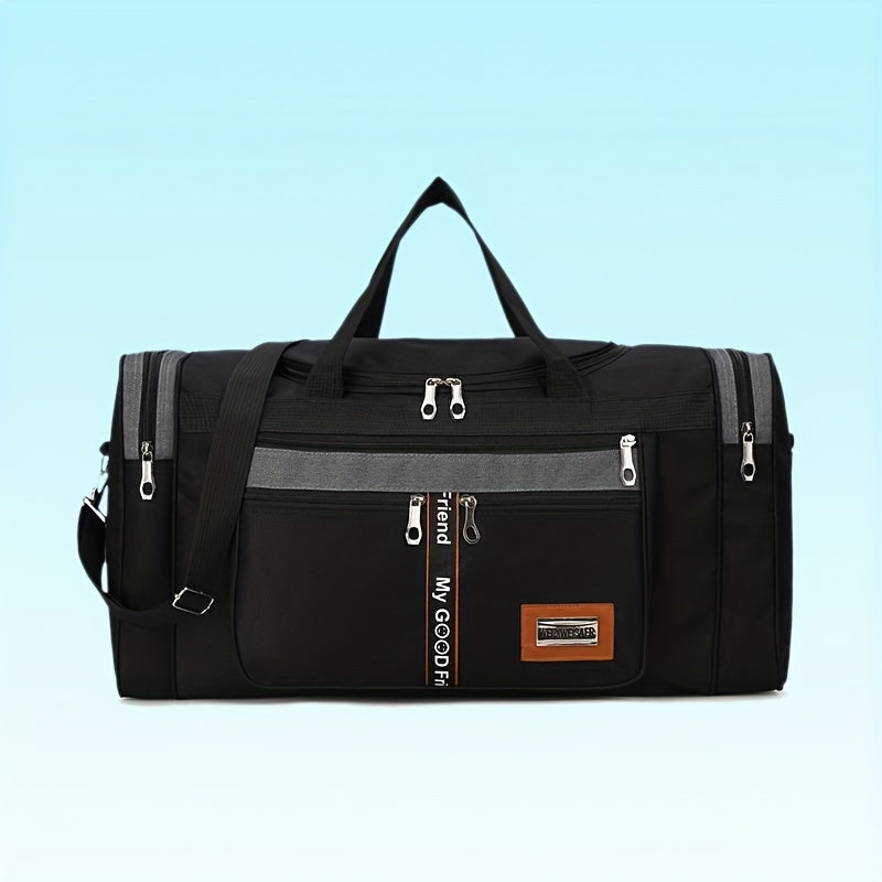 Large Capacity Weekender Tote Bag Nylon Lightweight Luggage Bag